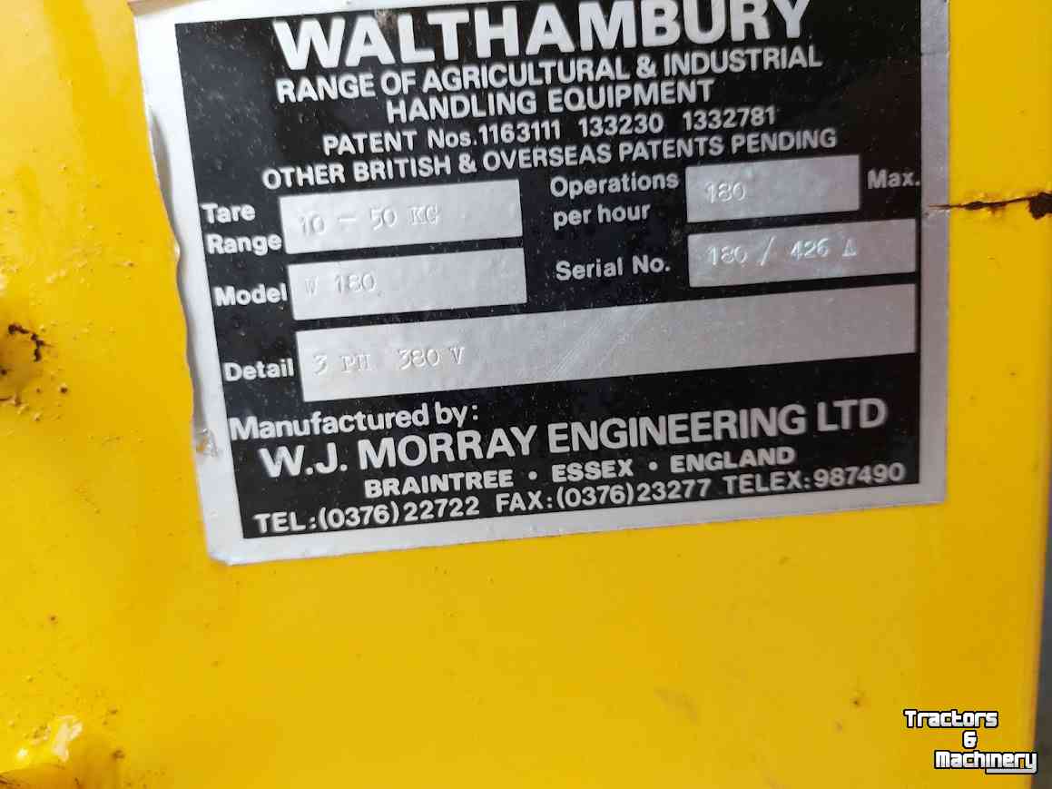Afweegapparatuur  Walthambury W180 Afweger / Opzakmachine