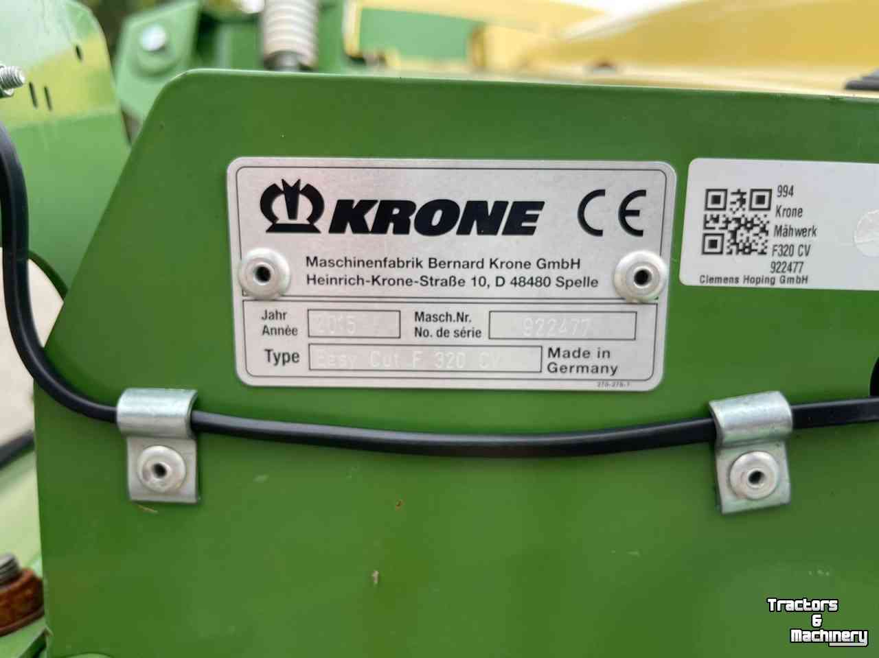 Maaier Krone Easy cut F 320 CV